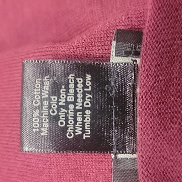 Ann Taylor Button Down Cardigan, Maroon / Wine w/ Multi-Layer Front. EUC. Size L - Picture 6 of 10